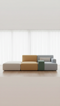 Modular Sofa with Stain-Resistant Fabric